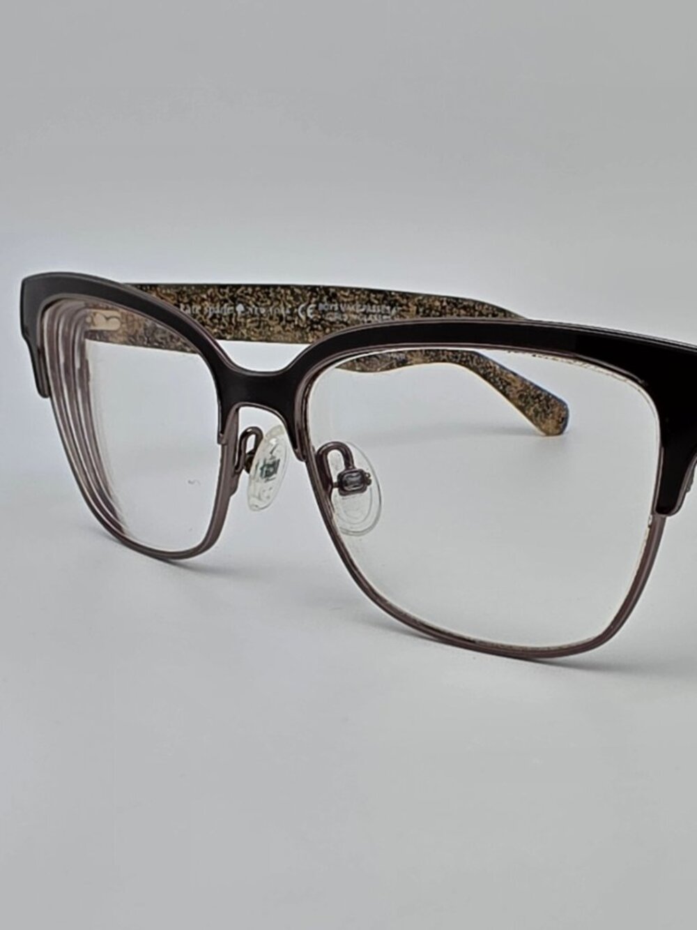 Kate Spade New York Ladonna Brown Havana Glitter Cat Eye Eyeglasses Frame 53mm